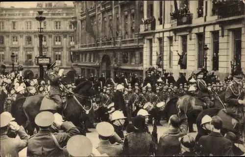 Ak Bruxelles Brüssel, L'Avènement du Roi Léopold III, Palais de la Nation