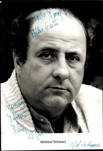 Ak Schauspieler Winfried Schwarz, Portrait, Autogramm