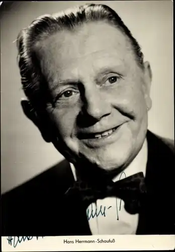 Ak Schauspieler Hans Herrmann Schaufuß, Portrait, Autogramm