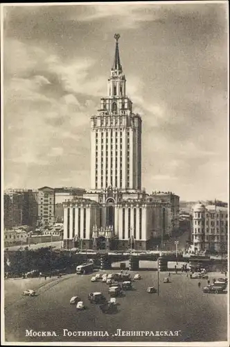 Ak Moskau Russland, Gebäude, Platz