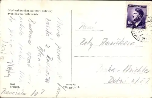 Ak Pustevny Pustevně na Radhošti Pustewny Reg. Zlin, Zvonicka
