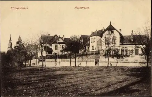 Ak Königsbrück in der Oberlausitz, Auenstraße