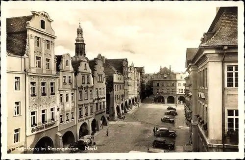 Ak Jelenia Góra Hirschberg Riesengebirge Schlesien, Markt