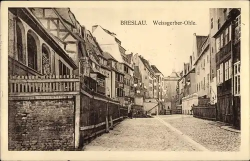 Ak Wrocław Breslau Schlesien, Weissgerber Ohle