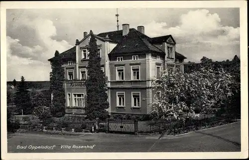 Ak Opolno Zdrój Bad Oppelsdorf Bogatynia Reichenau Schlesien, Villa Rosenhof
