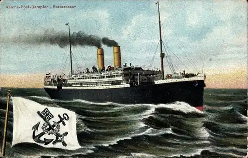 Ak Dampfschiff Friedrich der Große, Norddeutscher Lloyd Bremen, Reichspostdampfer