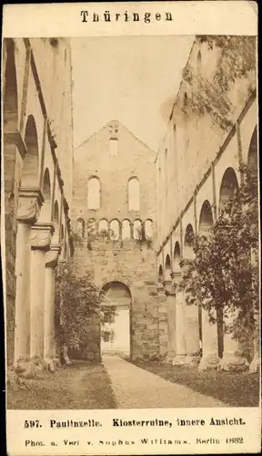 Foto Paulinzella Rottenbach Königsee in Thüringen, Klosterruine, Innenansicht