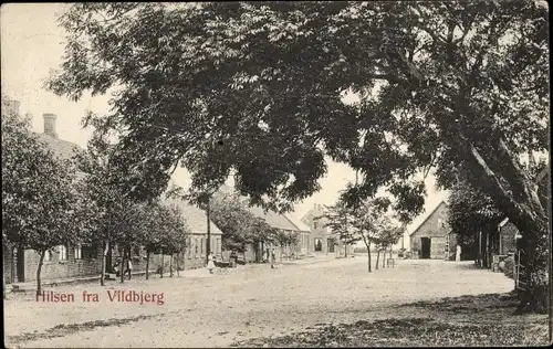Ak Vildbjerg Herning Dänemark, Straßenpartie im Ort