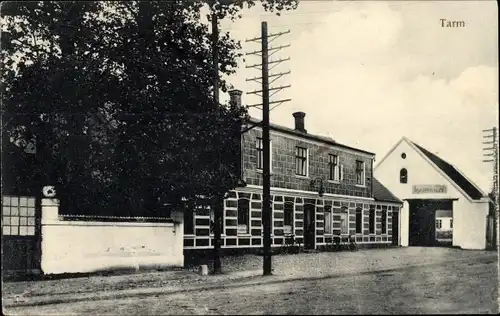 Ak Tarm Dänemark, Straßenpartie im Ort