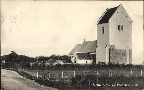 Ak Vrå Vraa Dänemark, Kirke og Praestegaarden