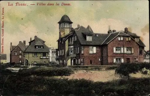 Ak La Panne De Panne Westflandern, Villas dans les Dunes