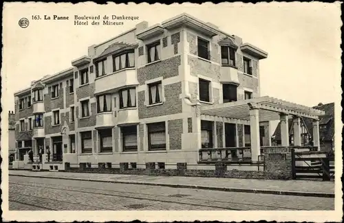 Ak La Panne De Panne Westflandern, Boulevard de Dunkerque, Hotel des Mineurs