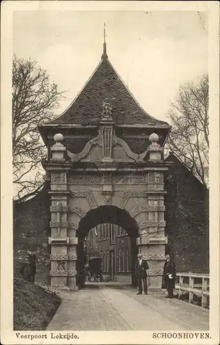 Ak Schoonhoven Südholland Niederlande, Veerpoort Lekzijde