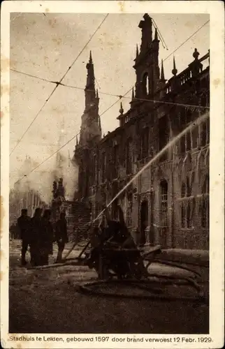 Ak Leiden Südholland Niederlande, Stadhuis