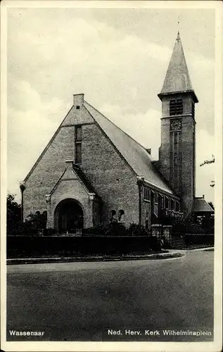 Ak Wassenaar Südholland Niederlande, Ned. Herv. Kerk Wilhelminaplein