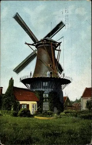 Ak Wassenaar Südholland Niederlande, Windmühle, Molen Windlast, Trenkler