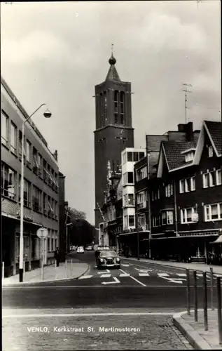 Ak Venlo Limburg Niederlande, Kerkstraat St. Martinustoren