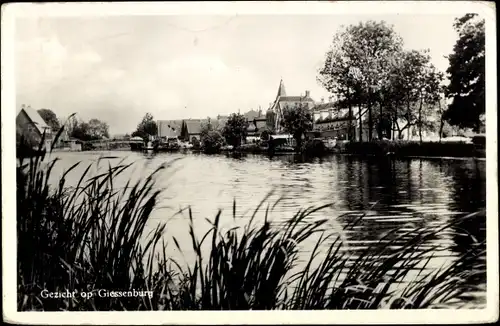 Ak Giessenburg Südholland, Seeblick, Häuser