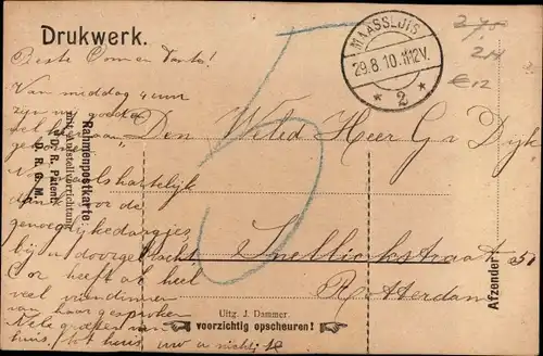 Passepartout Ak Maassluis Südholland, Noordvliet