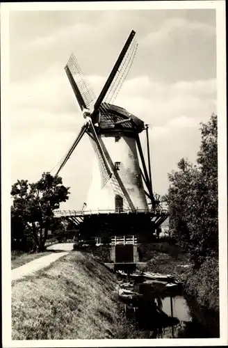 Ak Haastrecht Südholland, Windmühle