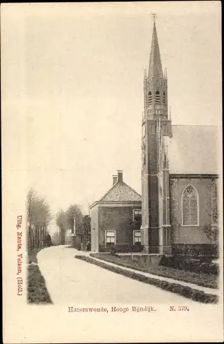 Ak Hazerswoude Dorp Südholland, Hooge Rijndijk