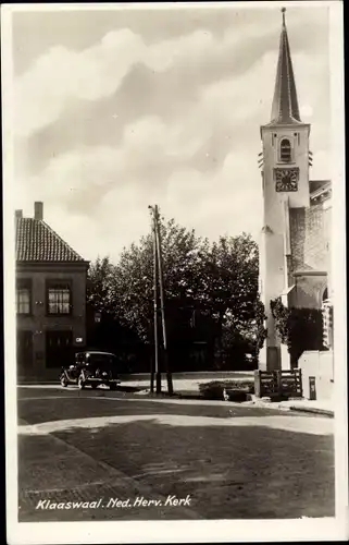 Ak Klaaswaal Südholland, Ned. Herv. Kerk