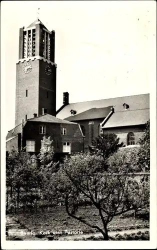 Ak Baarlo Peel en Maas Limburg Niederlande, Kerk met Pastorie