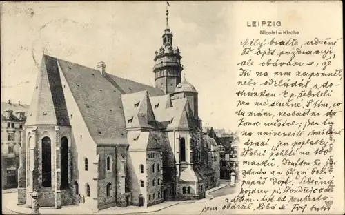 Ak Leipzig Sachsen, Nicolaikirche