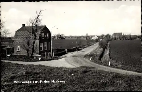 Ak Vrouwenpolder Walcheren Zeeland Niederlande, F. den Haakweg