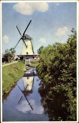 Ak Haastrecht Südholland, Windmühle