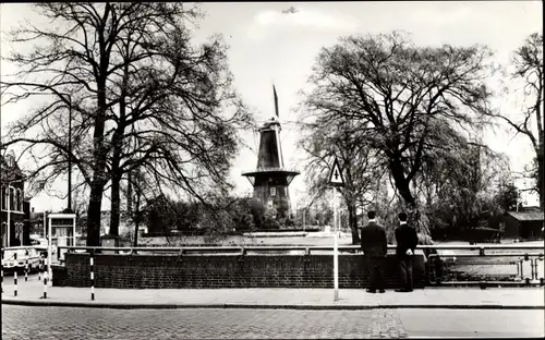 Ak Leiden Südholland Niederlande, Molen De Valk