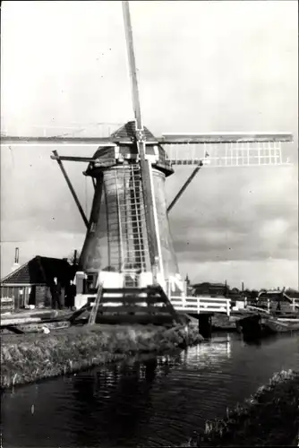 Ak Leiden Südholland Niederlande, Bosch- en Gasthuispolder, Molen