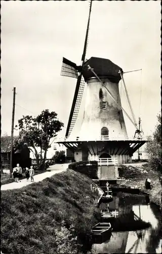 Ak Haastrecht Südholland, Molen, Stellingmolen