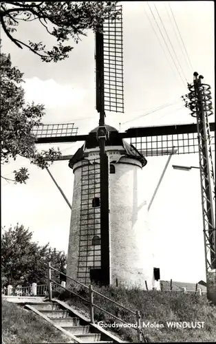 Ak Goudswaard Südholland, Molen Windlust