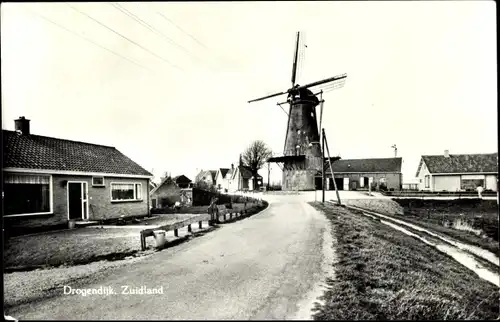 Ak Zuidland Südholland, Drogendijk, Molen