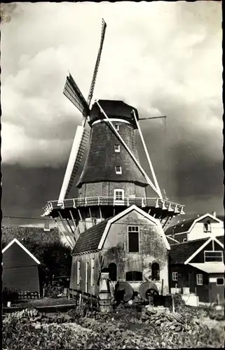 Ak Aalsmeer Nordholland Niederlande, Windkorenmolen de Leeuw