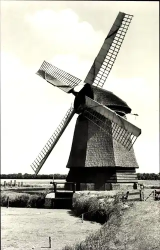 Ak Oudesluis Zijpe Nordholland Niederlande, Poldermolen