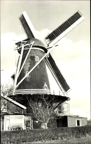 Ak Oud Alblas Südholland, Korenmolen De Hoop, Windmühle