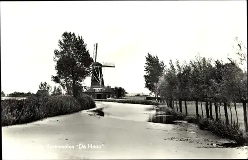 Ak Oud Alblas Südholland, Korenmolen De Hoop, Windmühle