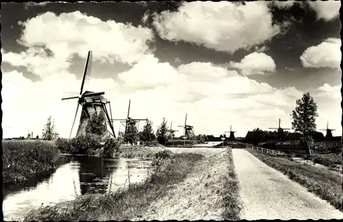 Ak Kinderdijk Molenwaard Südholland Niederlande, Holländische Mühle