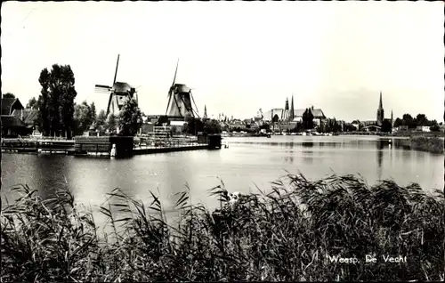 Ak Weesp Nordholland, De Vecht, Molen