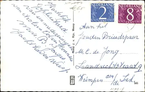 Ak Weesp Nordholland, De Vecht, Molen