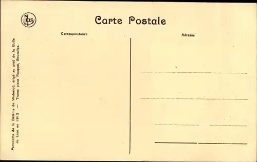 Ak Napoleon Bonaparte, Panorama de la Bataille de Waterloo