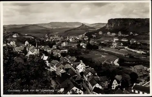 Ak Gerolstein in der Eifel, Blick von der Löwenburg auf den Ort