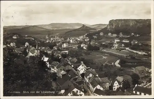 Ak Gerolstein in der Eifel, Blick von der Löwenburg auf den Ort