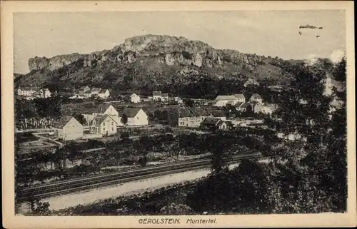 Ak Gerolstein in der Eifel, Munterlei, Ortsansicht, Gleise