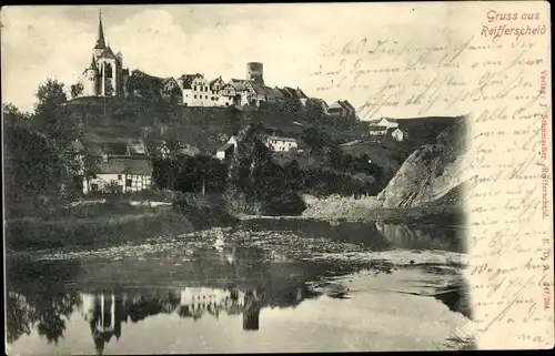 Ak Reifferscheid Hellenthal in der Eifel, Ortsansicht, Turm, Kirche