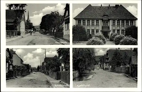 Ak Legelshurst Willstätt, Hauptstraße, Bahnhofstraße, Schule