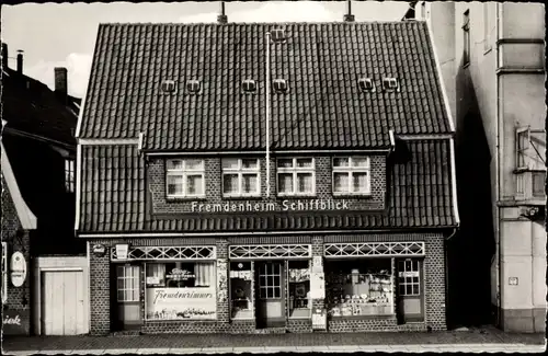 Ak Nordseebad Cuxhaven, Haus Schiffblick, Fremdenheim, Am alten Hafen 3
