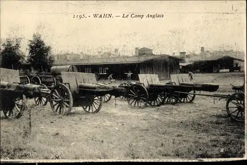 Ak Wahn Köln Rhein, Le Camp Anglais, Kanonen